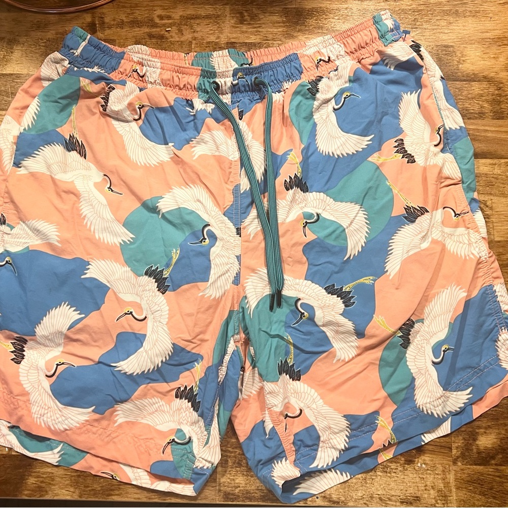 SAXX cannonball swim 7” hybrid shorts- mango crane